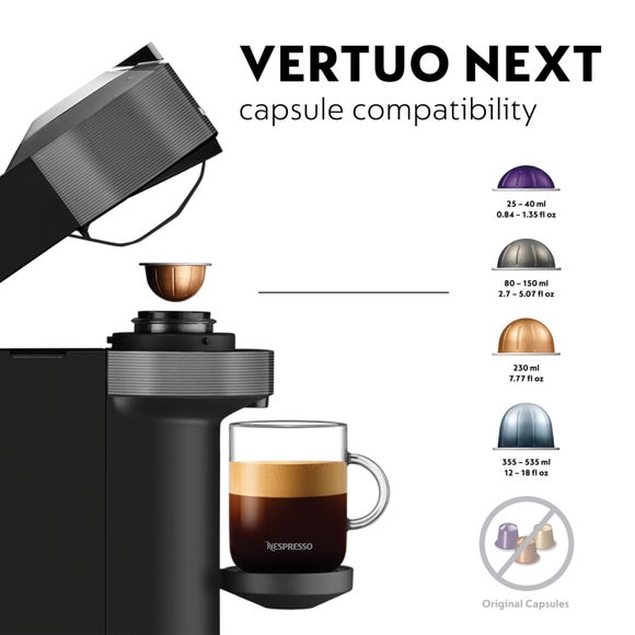Nespresso Vertuo Next Coffee Machine with Aeroccino Milk Frother, product image 8