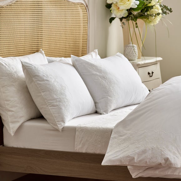 Dorma Coleton Broderie 100% Cotton Duvet Cover & Pillowcase Set, product image 6