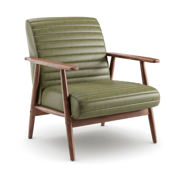 Quinn Faux Leather Wooden Arm Accent Chair, product image 22