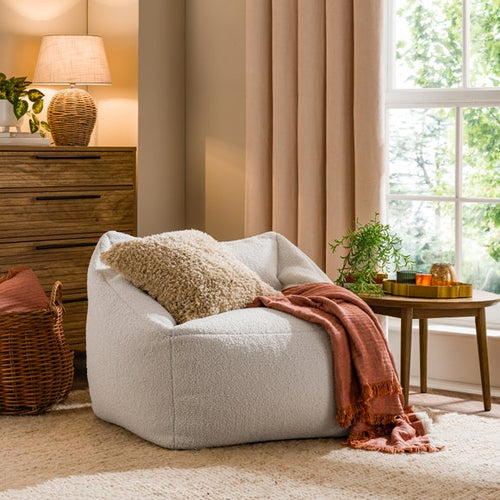 Adella Sherpa Square Bean Bag Chair