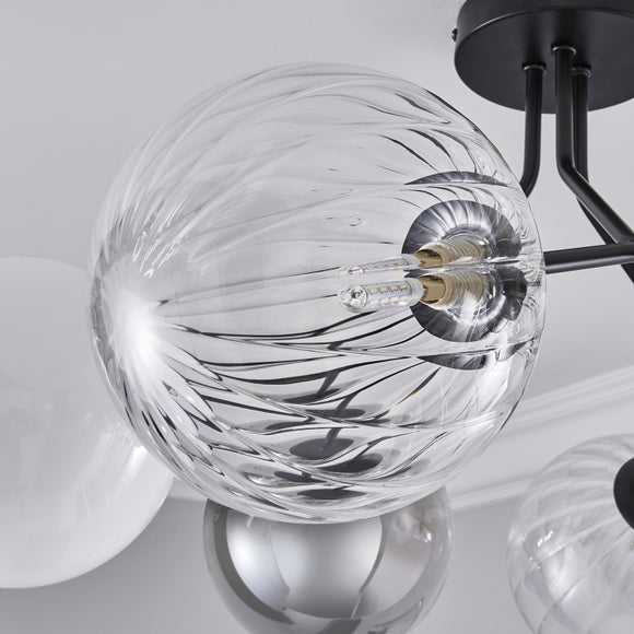 Nila 6 Light Semi Flush Ceiling Light