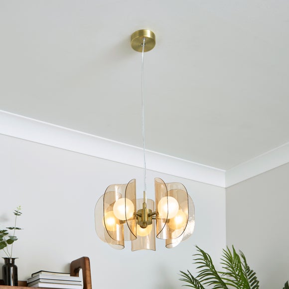 Curve 5 Light Adjustable Pendant Light
