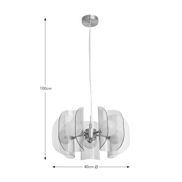 Curve 5 Light Adjustable Pendant Light
