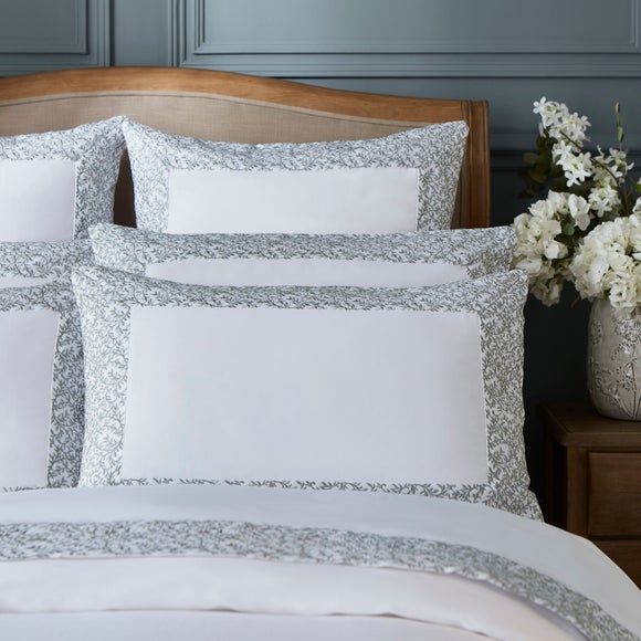 Dorma Elmley Embroidered 100% Cotton Sateen Duvet Cover & Pillowcase Set, product image 22