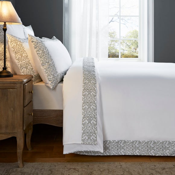 Dorma Elmley Embroidered 100% Cotton Sateen Duvet Cover & Pillowcase Set, product image 23