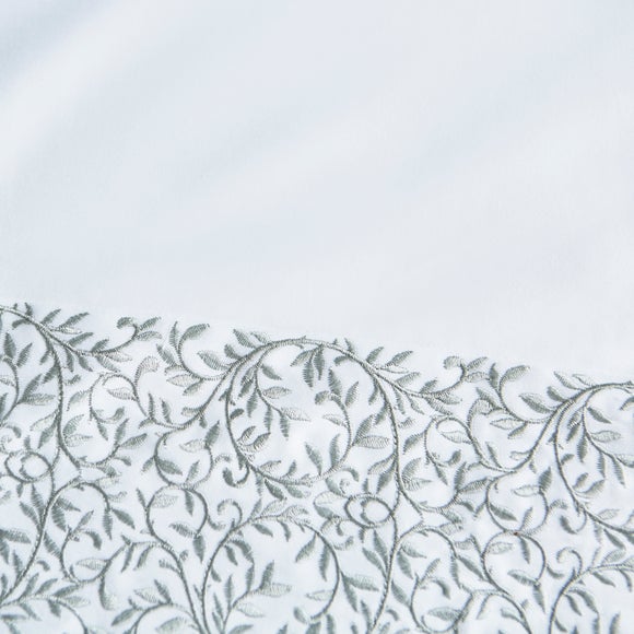 Dorma Elmley Embroidered 100% Cotton Sateen Duvet Cover & Pillowcase Set, product image 3