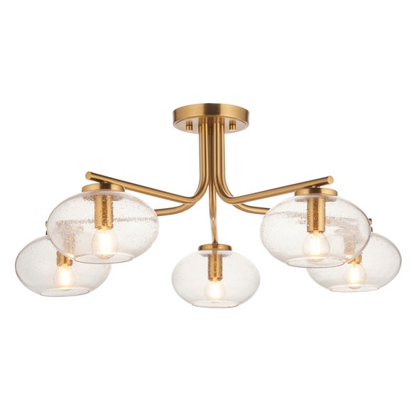 Vogue Jarred 5 Light Semi Flush Ceiling Light