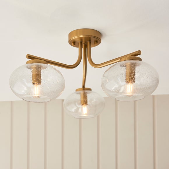 Vogue Jarred 3 Light Semi Flush Ceiling Light