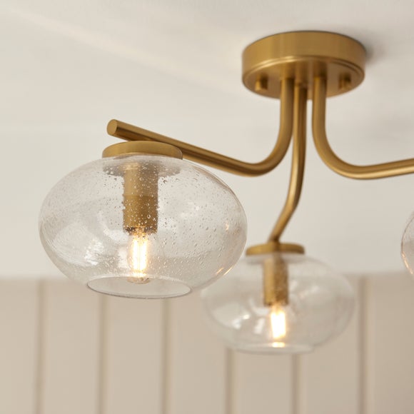 Vogue Jarred 3 Light Semi Flush Ceiling Light
