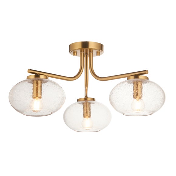 Vogue Jarred 3 Light Semi Flush Ceiling Light