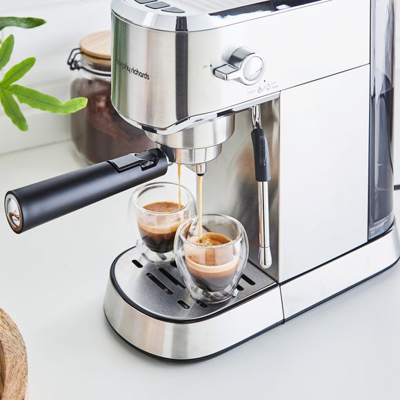 Morphy Richards Stainless Steel Traditional Compact Pump Espresso Coffee Machine