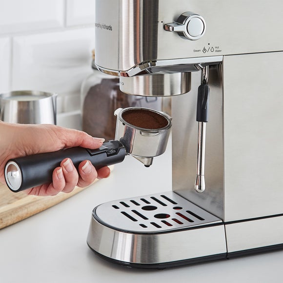 Morphy Richards Stainless Steel Traditional Compact Pump Espresso Coffee Machine