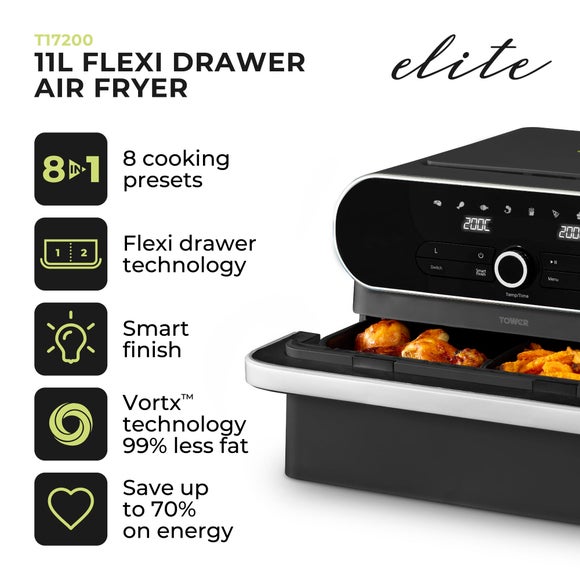 Tower Elite 11L Flexi Draw Air Fryer