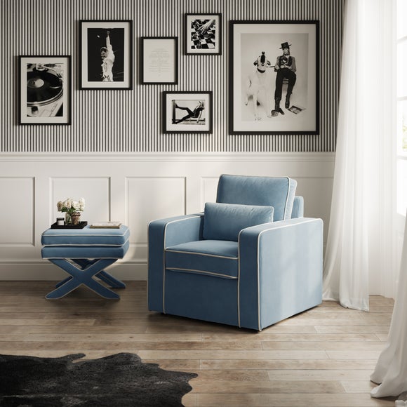 Rhode Velvet Footstool