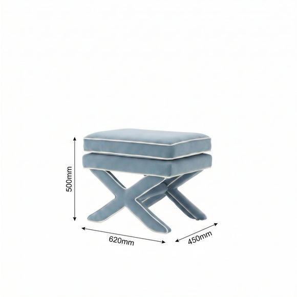 Rhode Velvet Footstool