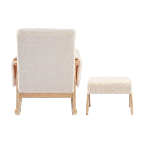 Bebe & Beyond Sherpa Storyteller Nursing Chair with Stool